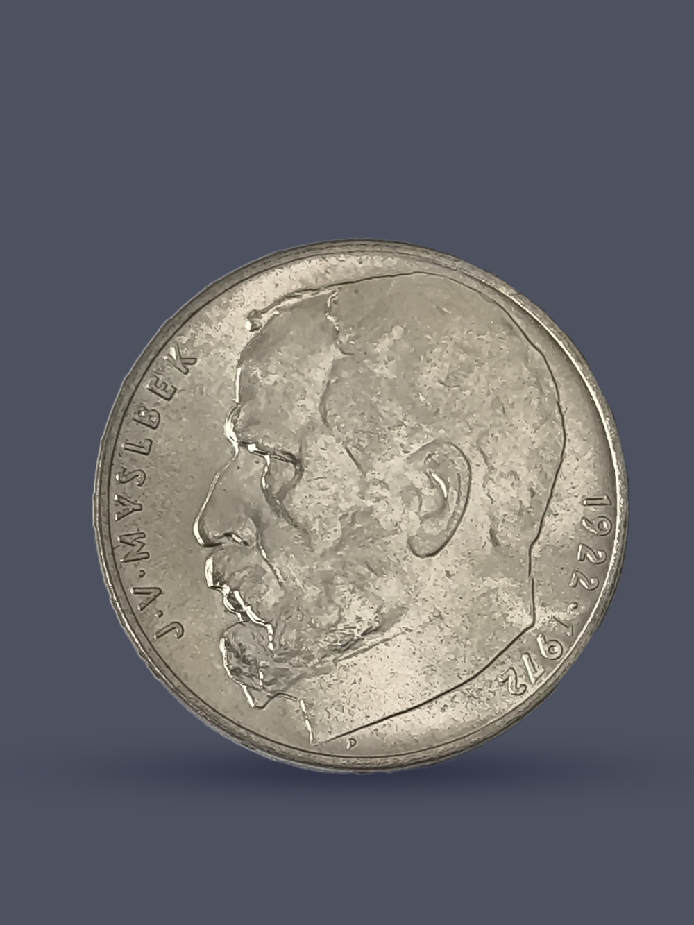 Монета 50 крон (korun) 1972 "50 лет со дня смерти Мысльбека"