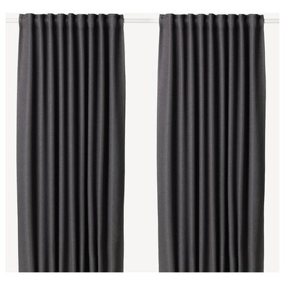 Комплект штор IKEA ANNAKAJSA (АННАКАЙСА), Темно-серый, 145x250 см, 2 шт