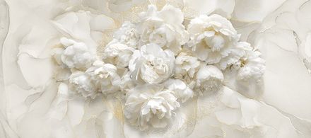 Фотообои 3D пионы (Ширина 6,25 м)