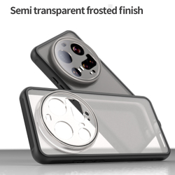 Защитный чехол с черными рамками для Xiaomi 15 Ultra, задняя крышка тонированная прозрачная