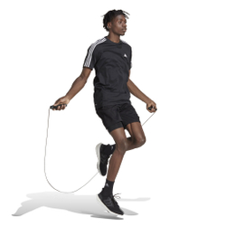 Мужское теннисное поло adidas Essentials Train 3-Stripes Training T-Shirt Men - Black, White