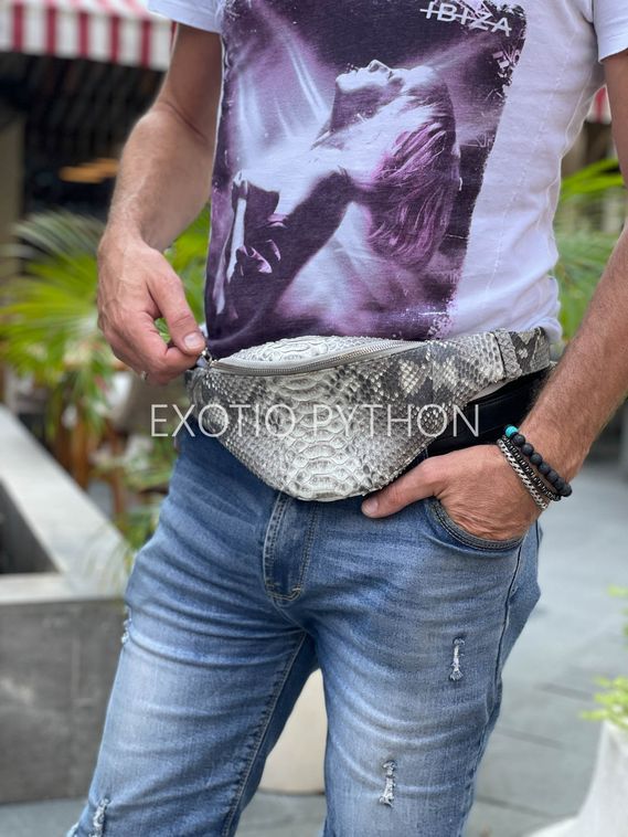 Поясная сумка из кожи питона BG-418