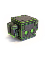 Игрушка робот-паук трансформер, 3D печать, серый в зеленую полоску