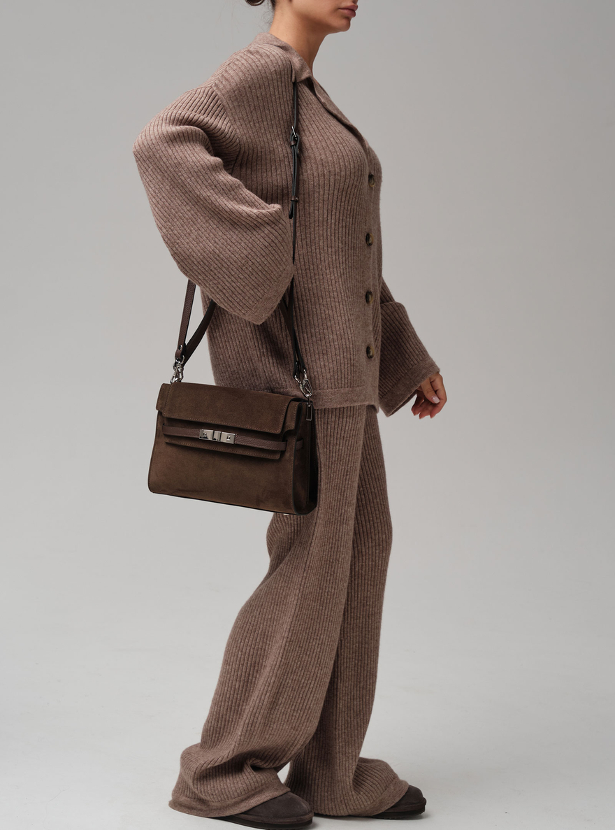 Замшевая сумка Rachel DBR 31361 кофе