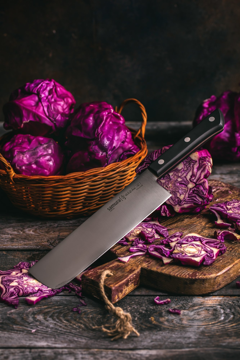 Нож кухонный Накири 17см Samura Harakiri SHR-0043B/A