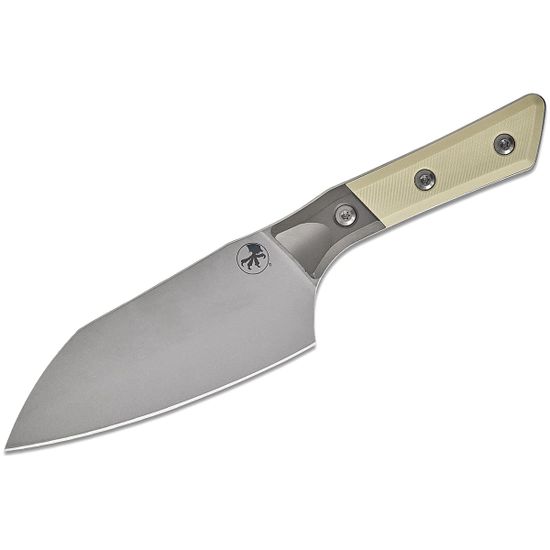 Нож кухонный Microtech Santoku 3200B-10IV с клинком из стали M390MK, рукоять G10/Titan
