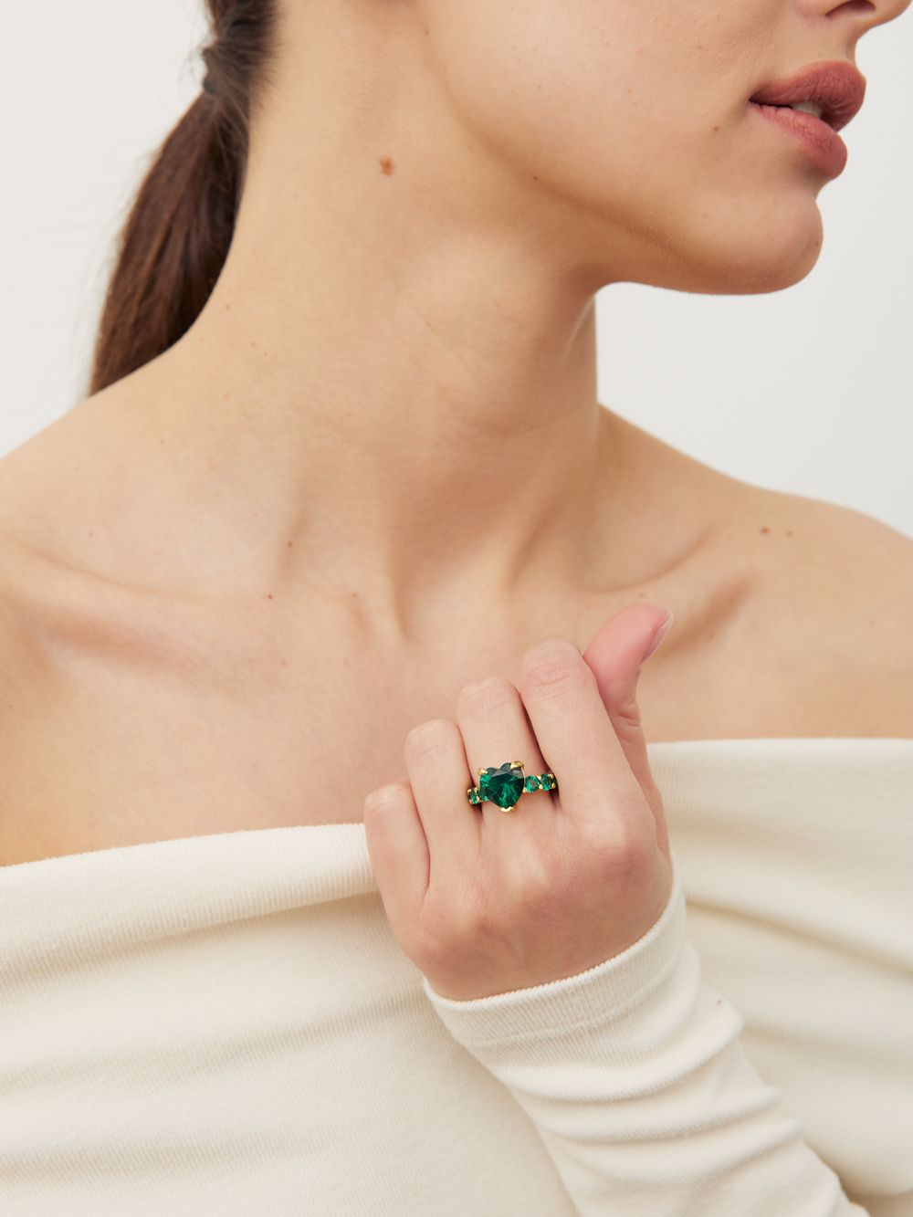 КОЛЬЦО "FALL IN LOVE GREEN"