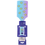 Расческа массажная прямоугольная форма «КОЛЛЕКЦИЯ ИМАНИ - СИЦИЛИЯ», принт золотые короны, 22*7см (Блистер Ultramarin и пакет)