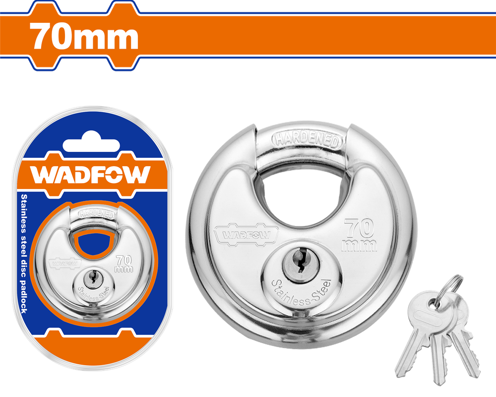 Замок навесной круглый WADFOW WPDD470 70 мм