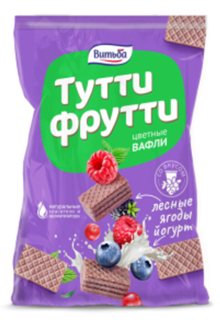 Вафли "Тутти Фрутти" Йогурт-лесные ягоды 150г. Витьба