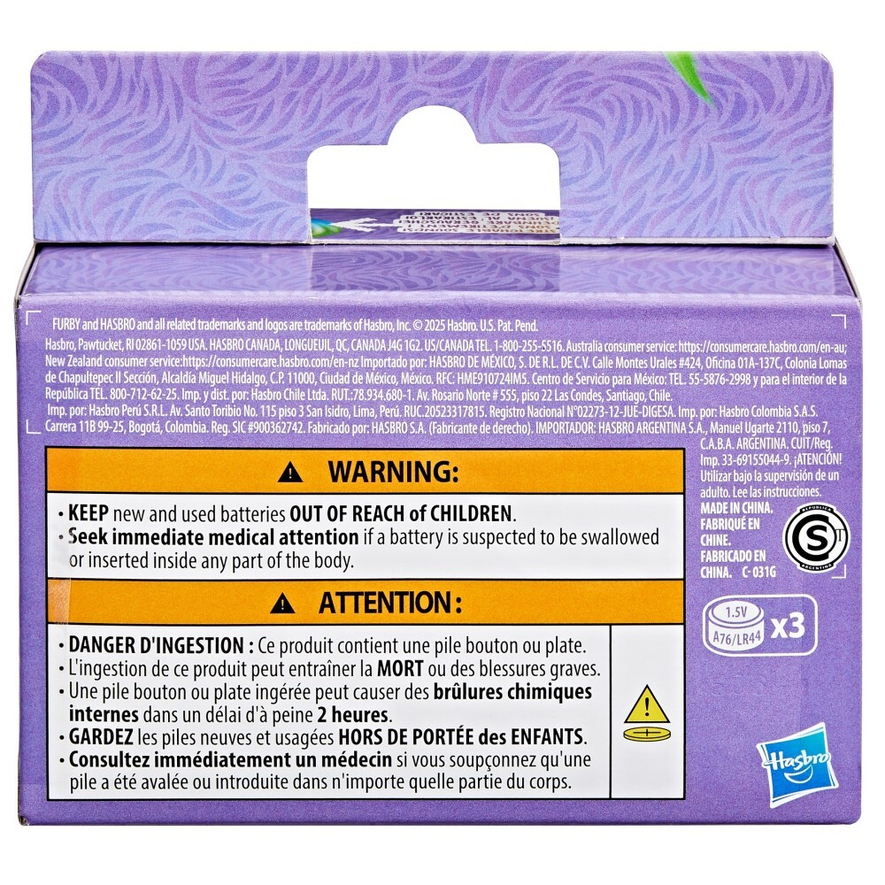 Hasbro Furby DJ Furblets - Растягивающийся интерактивный талисман Дождь-Боу-Кэт G1783