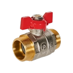 Кран шаровой полнопроходной ROMMER - 1"1/4 (НР/НР, PN40, ручка-бабочка)