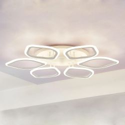 Citilux Ромби Смарт CL236A160E RGB Умная люстра Белая