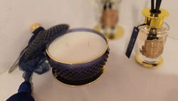 Свеча ароматическая Navy Round Art Deco Свеча Cote Noire Синий / Золотой
