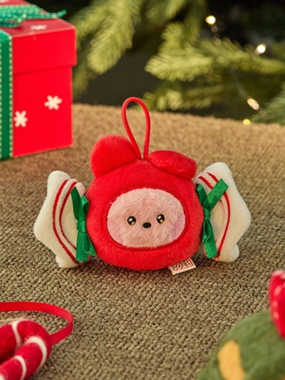 Брелок BT21 - COOKY mini minini ORNAMENT PLUSH KEYRING PETITE HOLIDAY