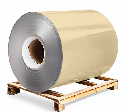 Сталь оцинкованная 0,5х1250х3000 мм RAL 1014 бежевый Грунт обр.стороны / защ.пленка