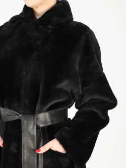 Дубленка зимняя шуба натуральная двухсторонняя оверсайз