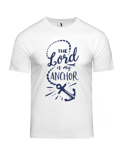 Футболка The Lord is my anchor классическая прямая белая