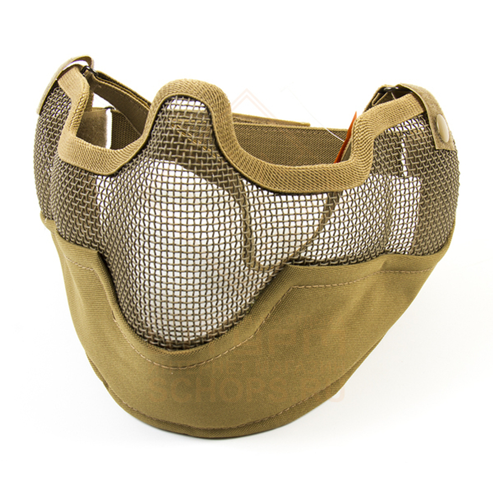 Маска защитная нижней части лица Tacgear Netting с защитой ушей сетчатая, Tan