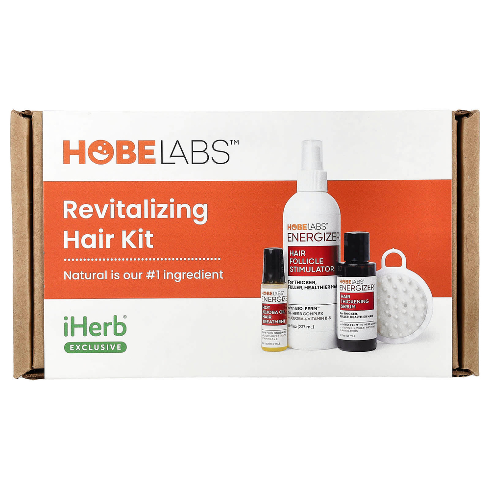 Hobe Labs, iHerb Exclusive, восстанавливающий набор для волос, набор из 4 предметов