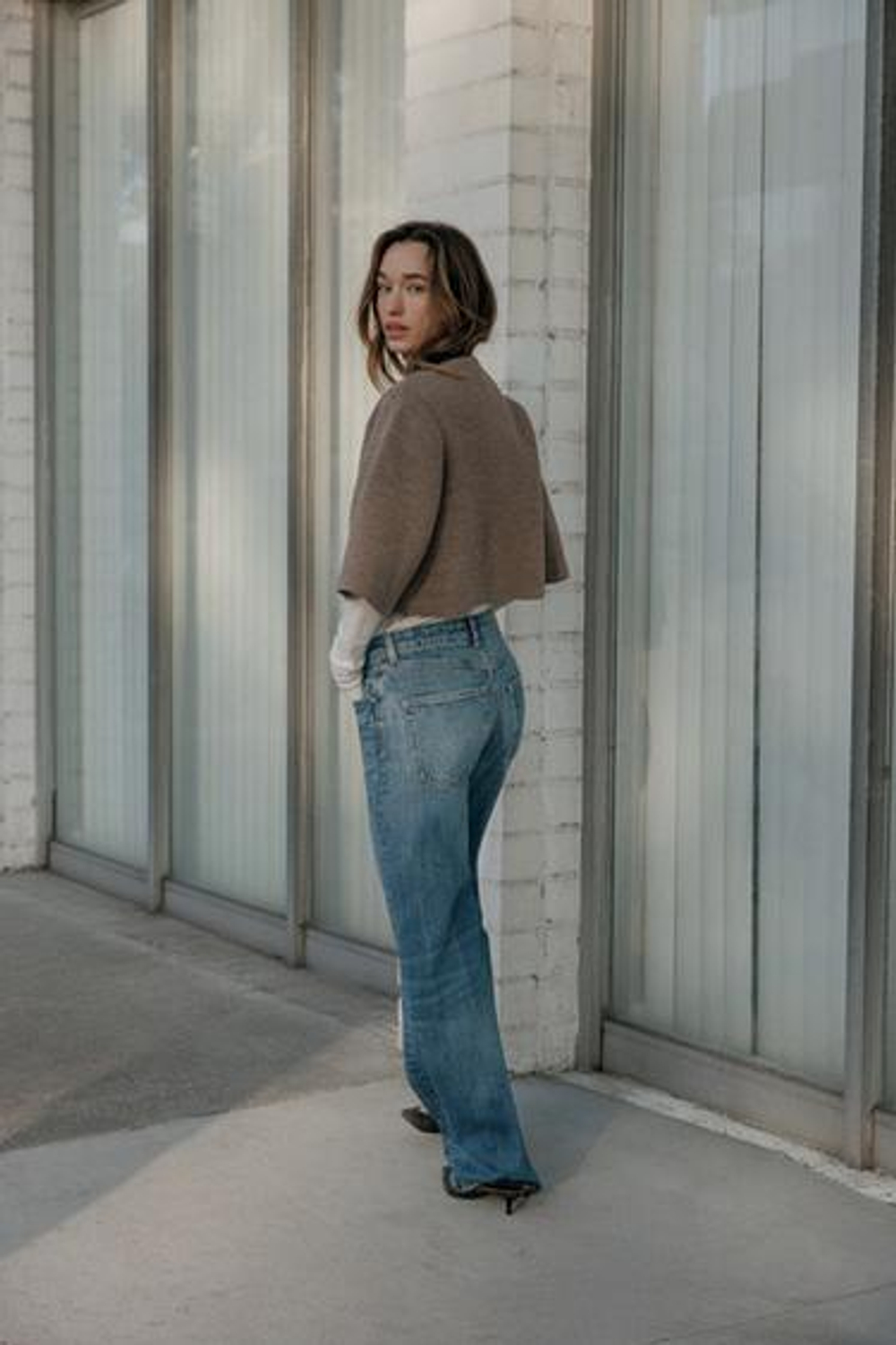 Короткая вязаная кофта - ZARA