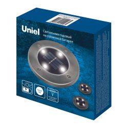 USL-F-171-PT130 INGROUND Садовый светильник на солнечной батарее. 4 светодиода. Белый свет. 1xАА Ni-Mh аккумулятор в-к. IP44. TM Uniel.