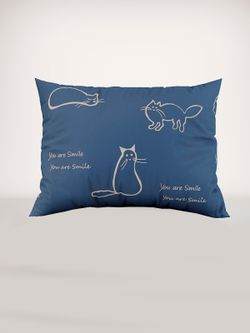 Постельное белье "КОТИКИ" 1,5-сп   наволочка 50х70 1шт Простынь  150х215 см  Пододеяльник 145х215 см  Сказка сатин