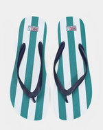 Шлепки MC Saint Barth Tommy зеленый белым полоса