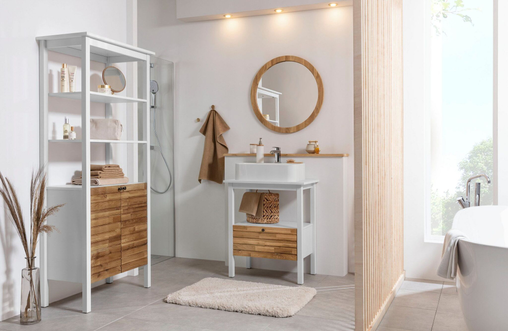 Зеркало круглое Миллиси 70х70 из массива дуба