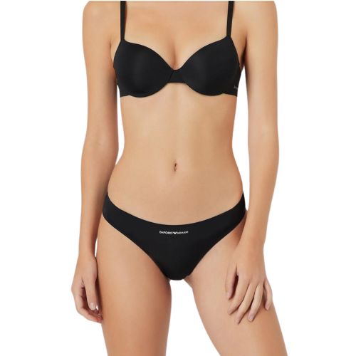 Женские трусы бразилиана набор из 2 штук (черный, телесный) Emporio Armani 163337_CC284 06220