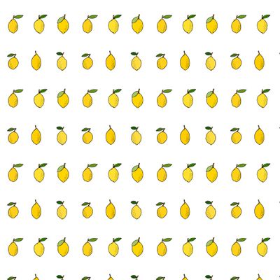 Лимоны. Мелкий рисунок на белом фоне.