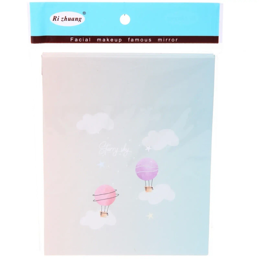 Зеркало косметическое складное «ФОРТУНА БРИ», микс 4 дизайна, мрамор, 17*13,5см