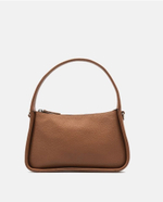 Кожаная бежевая сумка