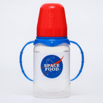 5399856 Бутылочка для кормления Space food, 150 мл цилиндр, с ручками