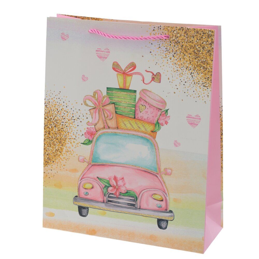 GAEM Пакет подарочный (бумага 210г/м2, блок микс 12шт), L26 W10 H32 см, 4в.