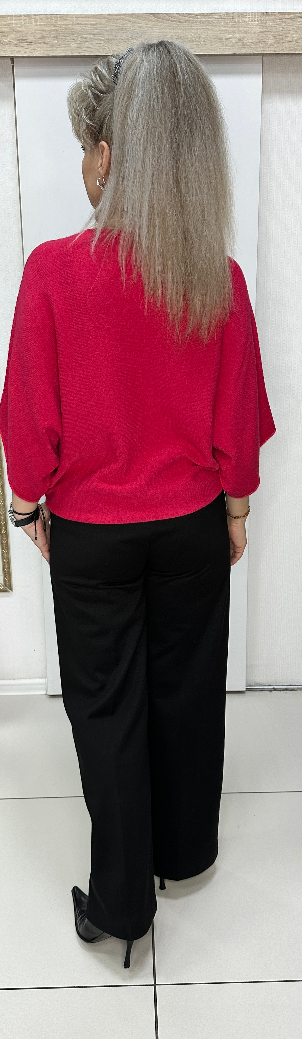 Итальянский джемпер в ягодном цвете