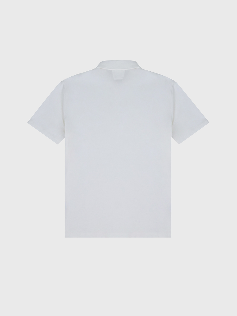 Поло C.P. Company Stretch Piquet Concealed Placket Gauze White