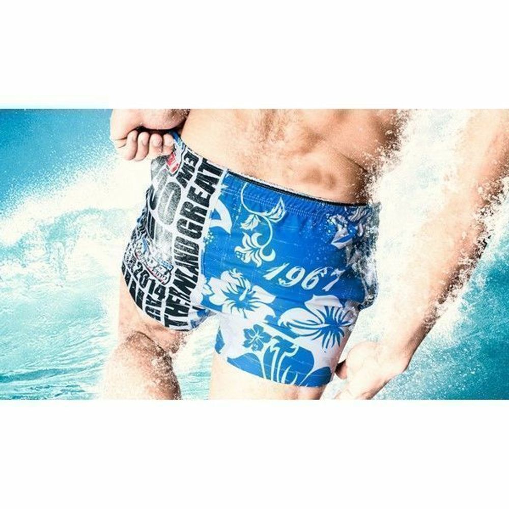 Мужские шорты пляжные голубые Aussiebum Scent Coast Shorts Blue