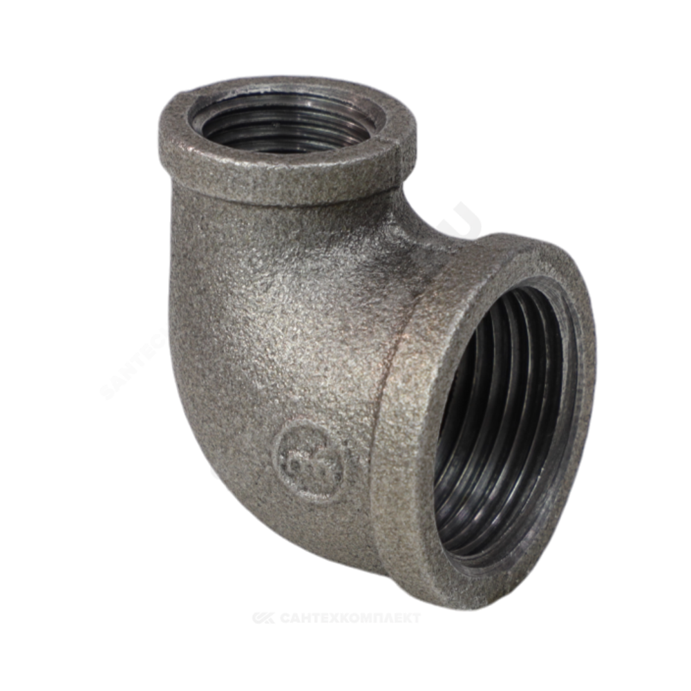 Угольник переходной чугун Ду 25х15 (1"х1/2") ВР/ВР Fittex PLUS