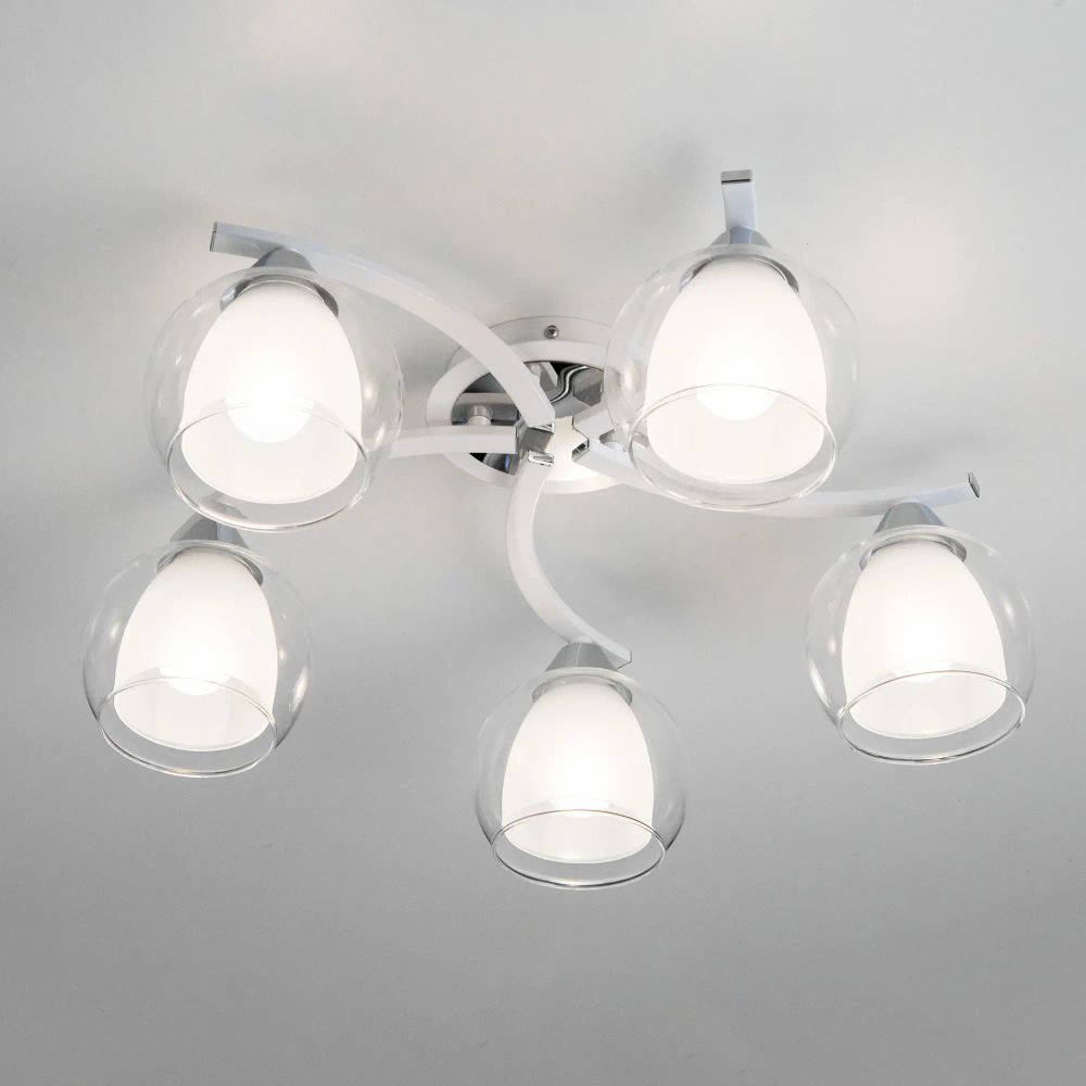 Citilux Кристи CL152150 Люстра потолочная Белая Хром