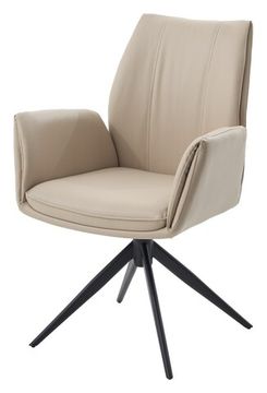 Стул YOZEF 360 град. поворот. HF017-02 Бежевый, экокожа / Черный