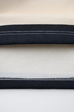 ZARA ПОЛО В ПОЛОСКУ С ПРИНТОМ «СОБАКА», СЕРЫЙ