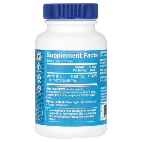 The Vitamin Shoppe, B12, черная вишня, 1000 мкг, 120 пастилок