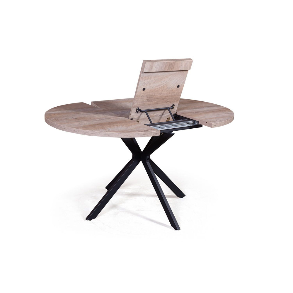 Стол круглый Vegas раздвижной (100+40) дуб эндгрейн