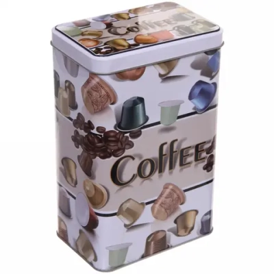 Банка для продуктов металлическая «Coffee» 1700мл узкая