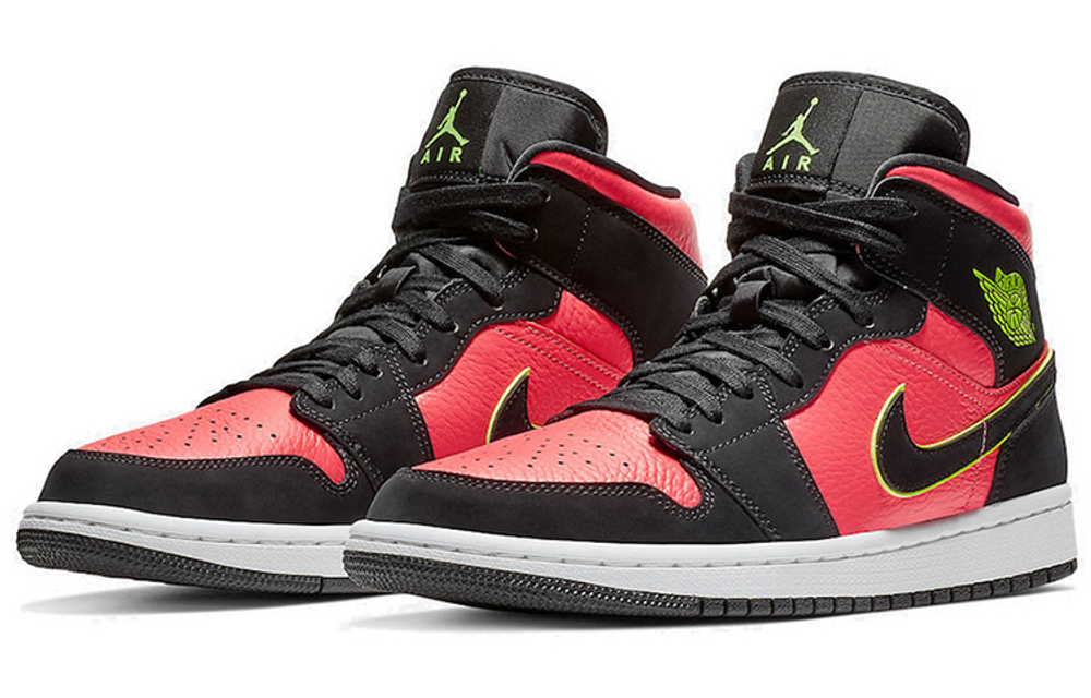 Кроссовки Jordan Air Jordan 1 Mid"Hot Punch" (Женская размерная сетка)