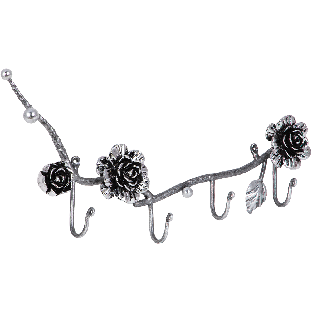 Вешалка настенная Роза Прованса Хедж Античное серебро
