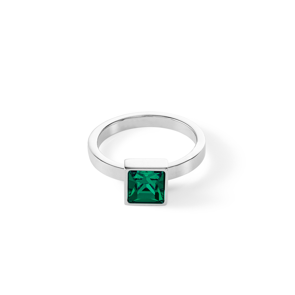 Кольцо Coeur de Lion Dark green-silver 17.2 мм 0500/40-0548 54
