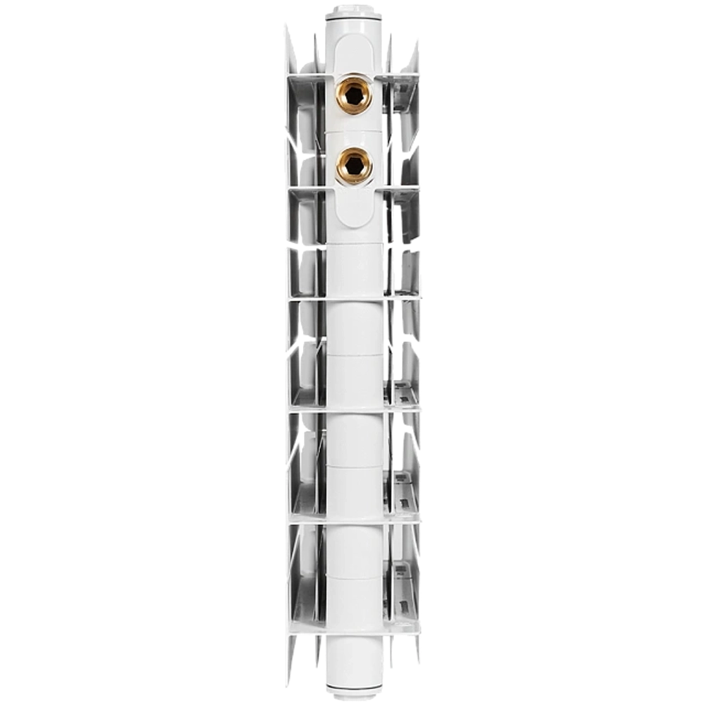 Радиатор биметаллический STOUT TITAN VENTIL 350 - 6 секций (подключение нижнее правое, цвет белый)