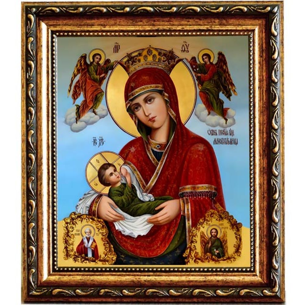 Млекопитательница. Икона Божией Матери на холсте.